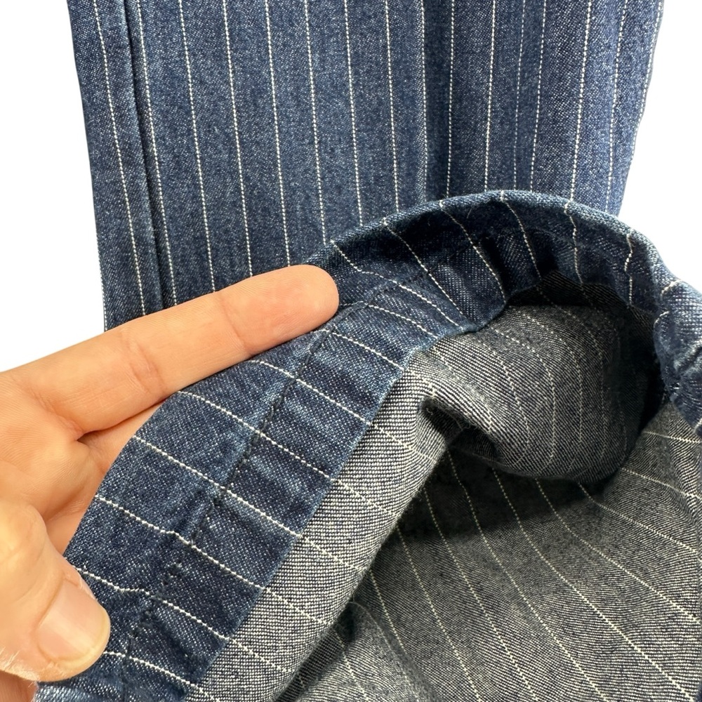 VINTAGE 2000 Tommy Hilfiger Women's Denim Pinstripe High Rise Straight Leg Jean - Picture 7 of 10
